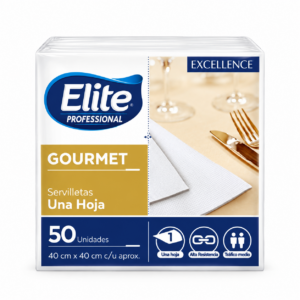 SERVILLETA GOURMET BLANCA 12X50 IP1433