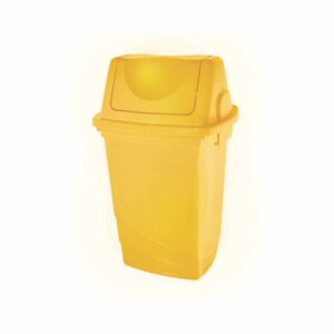 BASURERO TAPA BASCULANTE 30TLS AMARILLO