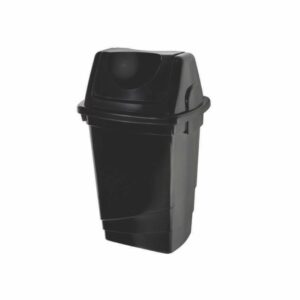 BASURERO TAPA BASCULANTE 30TLS NEGRO