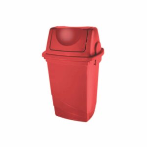 BASURERO TAPA BASCULANTE 30TLS ROJO