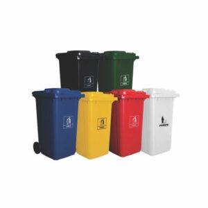 BASURERO CON RUEDAS NOBRE AMARILLO 240 LITROS