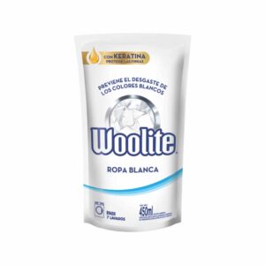 Jabón Líquido Ropa Extra Blanco Repuesto Woolite 450 ml